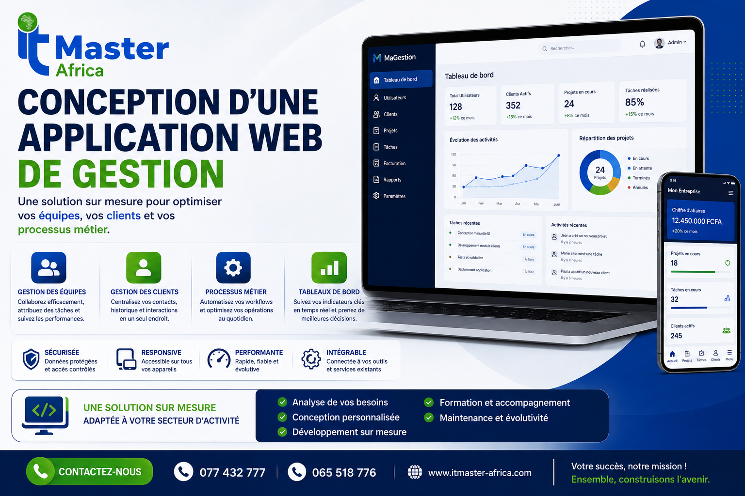 Plateforme de gestion sur mesure